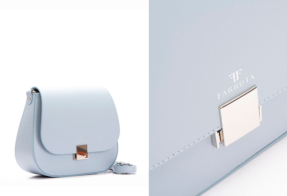 Diseño de bolsos y fornituras para Farrutx. Producción en Italia, España e India. G47 Studio