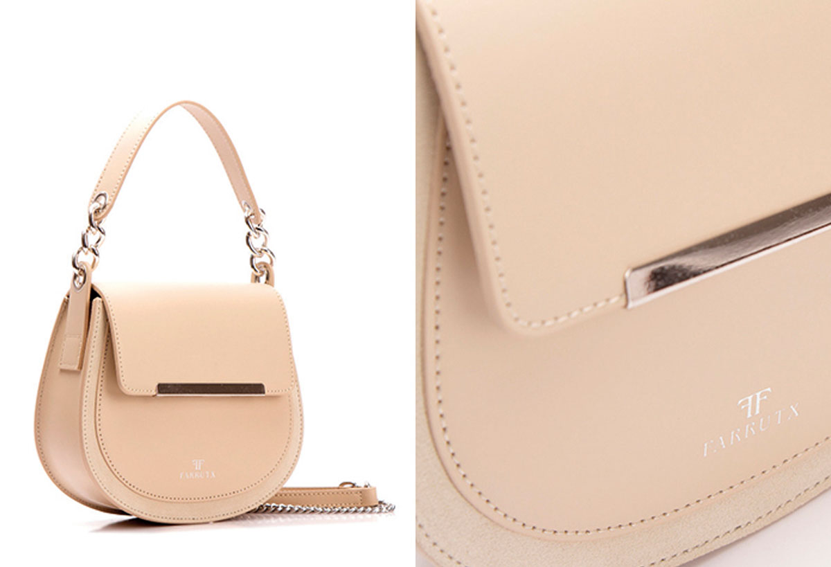 Diseño de bolsos y fornituras para Farrutx. Producción en Italia, España e India. G47 Studio