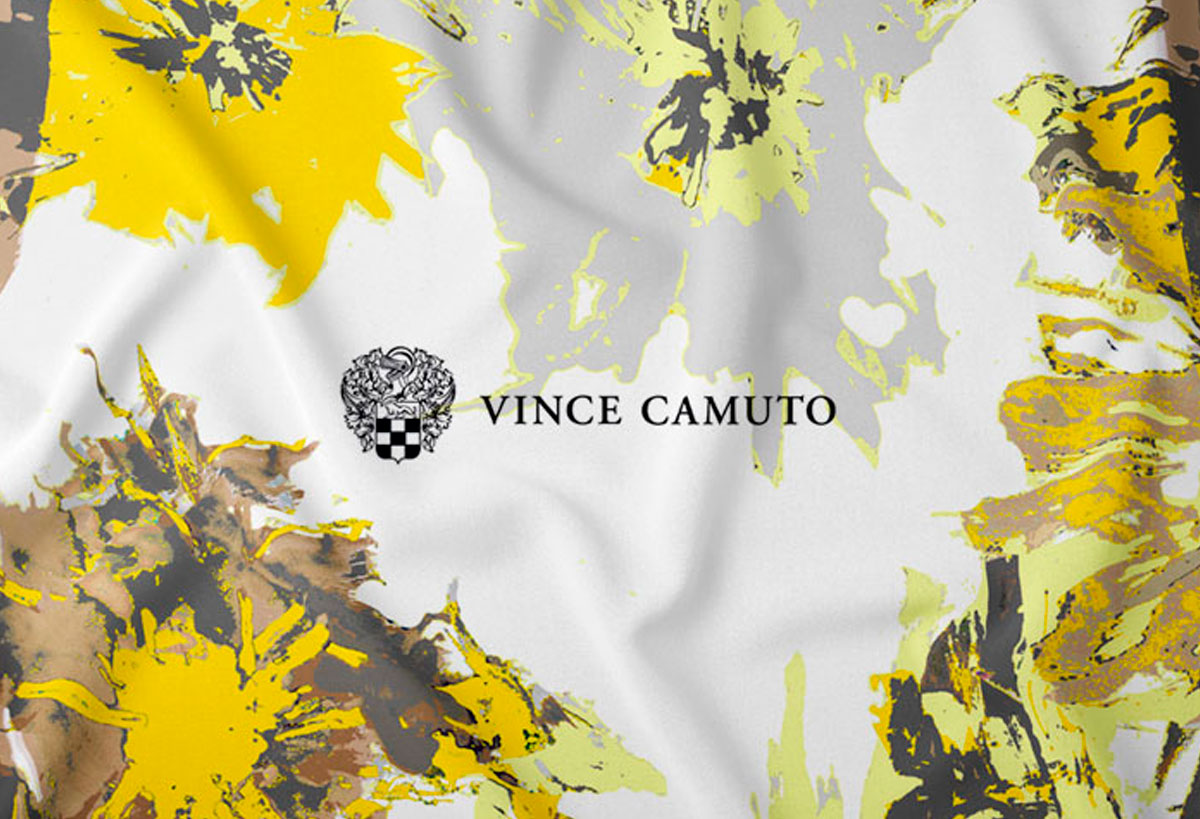 Diseño de estampados textiles para Pañuelos y Bolsos, Vince Camuto. G47 Studio Spain