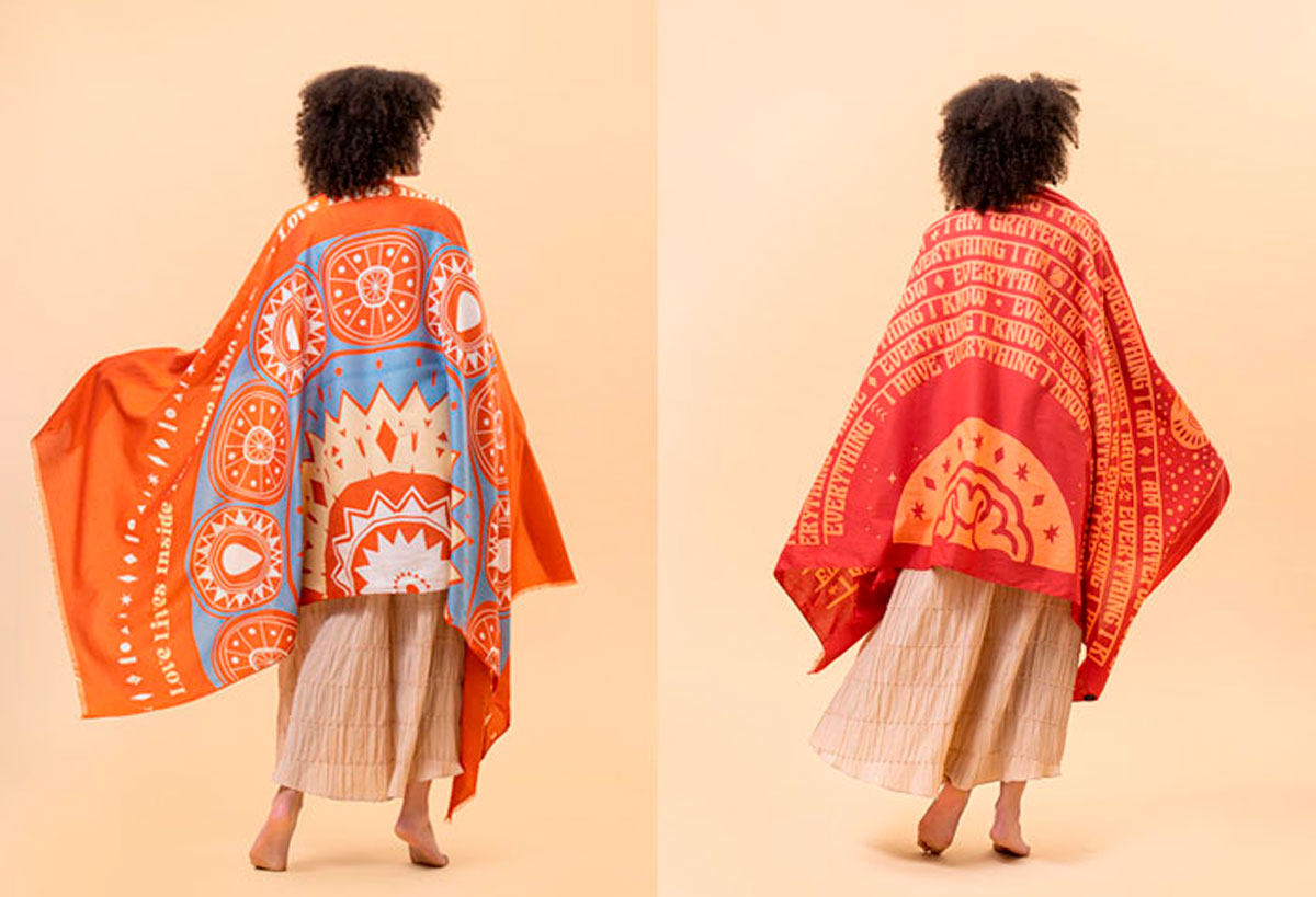 Diseño Gráfico y Textil para pañuelos. Karma Love. G47 Studio Spain