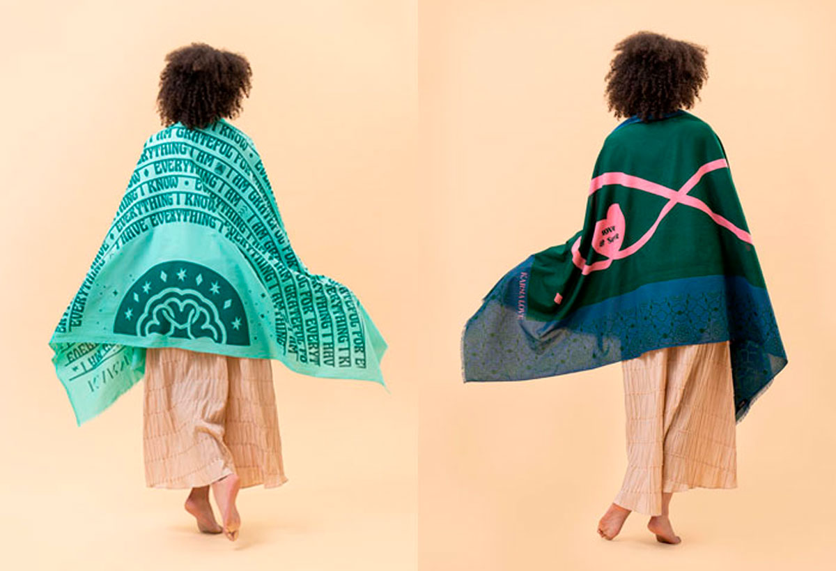 Diseño Gráfico y Textil para pañuelos. Karma Love. G47 Studio Spain