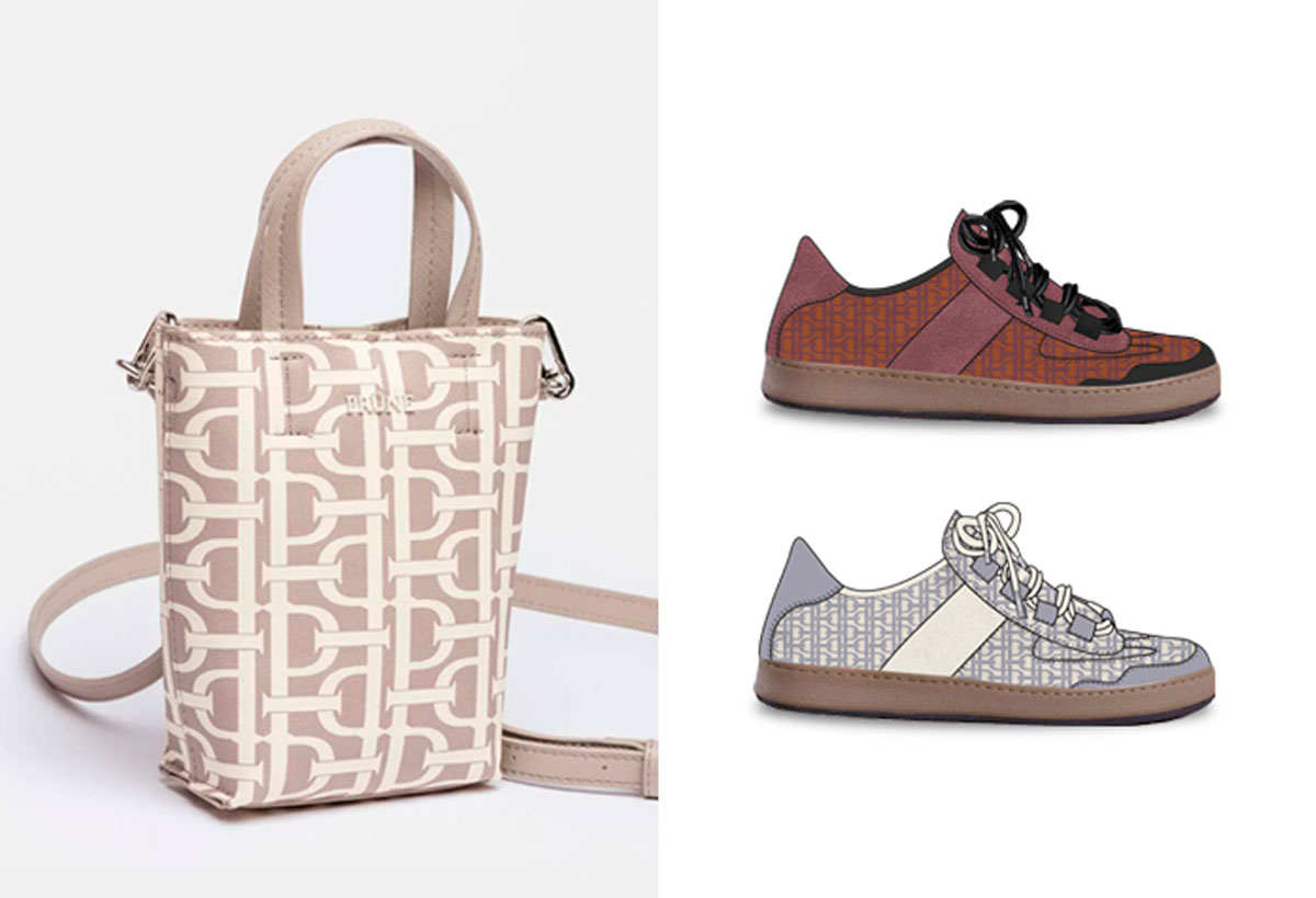 Diseño de bolsos. Diseño 3d de accesorios, etiquetas y calzado. Diseño gráfico y textil aplicado a jaqcuards y estampados textiles. Prüne Argentina. G47 Studio Spain